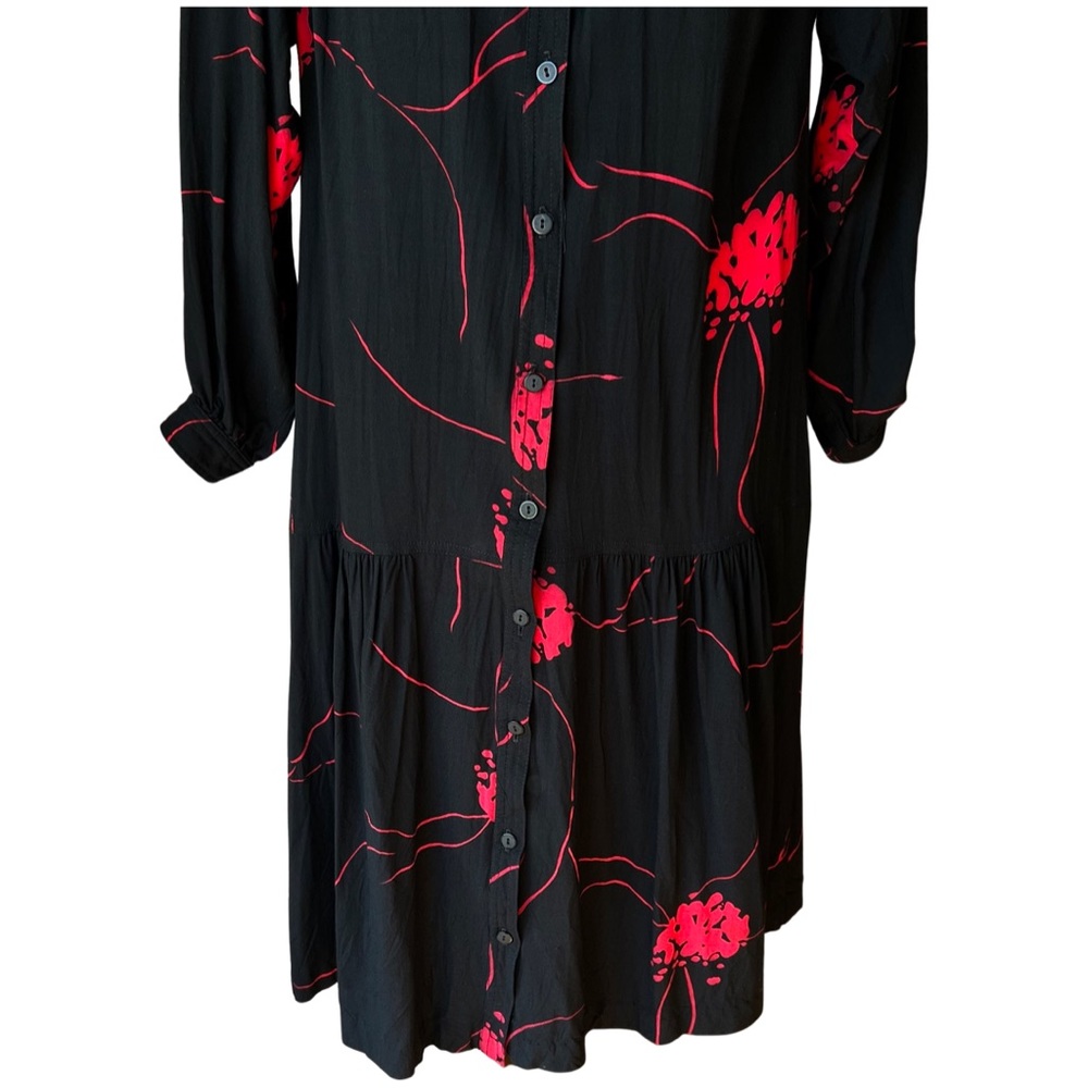 Chez California by Tandy vintage 80s floral shirt dress with drop waist - Picture 8 of 14